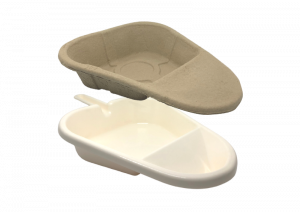 Midi Slipper pan on plastic midi slipper pan support