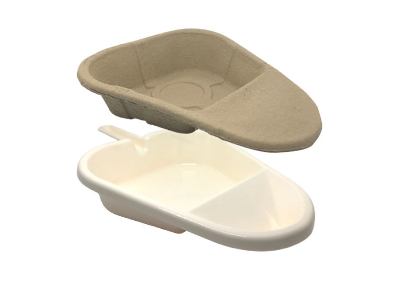 Midi Slipper pan on plastic midi slipper pan support